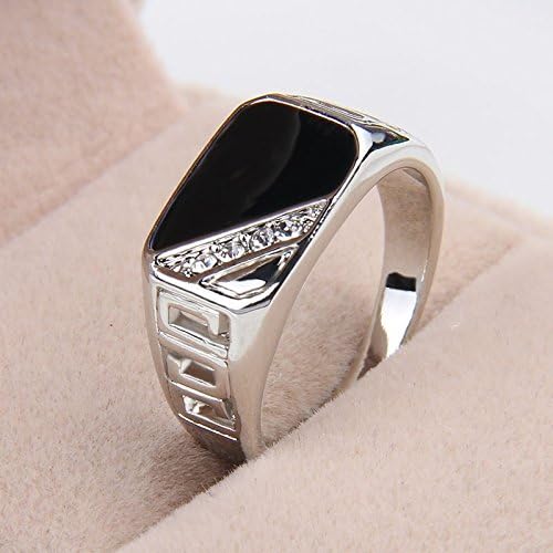 xiaoxiongmao Fashion Men Rings Vintage Titanium Hollow Ring Gold 11