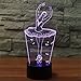 3D Illusion Lamp Novelty Optical Led Light 7 Colors Change Ballet Dancer Girl Light Touch Switch Table Desk Lamps for Kids Bedroom Birthday Christmas Gifts