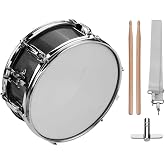 Sunydog 12inch Snare Drum with Drumsticks Shoulder Strap Drum Key, Percussion Instrument for Students Beginners, Portable Marching Snare Drum Set (Black)