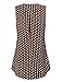 Gaharu Women's Vintage Sleeveless V Neck Pleated Chiffon Polka Dot Tank Top