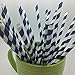 125 Navy and silver Paper Straws - Party DIY, Mason Jars, Baby Shower, Chevron and Polka Dots