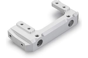 RCLIONS Metal Front Plate Bumper Mount for AXIAL SCX10 II 90046 1/10 RC Crawler Car (Silver)