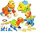 JOYIN Dinosaur Toys Take Apart Toys (Pack of 4) - Construction Engineering Building Play Set