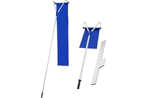 Goplus Snow Roof Rake, 21 FT Adjustable Aluminium Roof Snow Removal Tool with Wheels & Oxford Slide, Extendable Anti-Slip Han