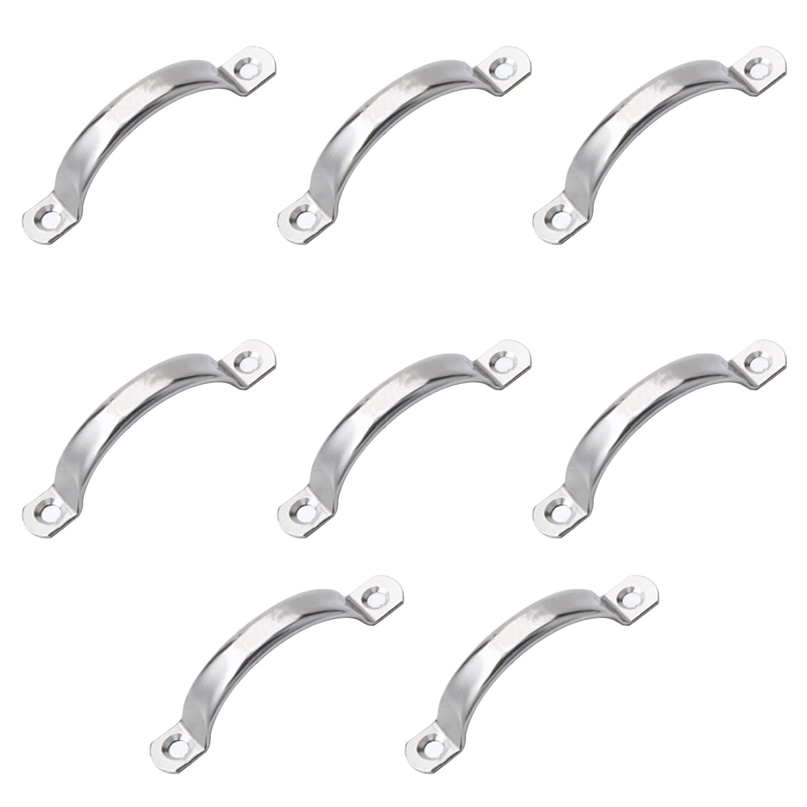 Aoktorkit 8 Pcs Pull Handles, Stainless Steel Cabinet Drawer Door Pulls for Kitchen Bedroom Home, 79mm