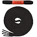Miscly 3 Pairs Flat Waxed Cotton Boot Laces Shoelaces 1/4″ Wide (45″, Black)