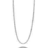 Savlano 925 Sterling Silver 3mm Italian Solid Curb Cuban Link Chain Necklace For Men & Women - Made in Italy Comes With a Gift Box (2.5mm)