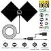 HDTV Antenna, Yosoo Indoor TV Digital Antenna 50 Mile Range with Detachable Amplifier Signal Booster, USB Power Supply and 13ft 1080P High Performance Coaxial Cable (Black)