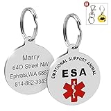 Beirui ESA Dog ID Tag - Personalized Engrave Stainless Steel Dog ID Tags Switch to Collars and Vest - Custom Pet ID 1.2