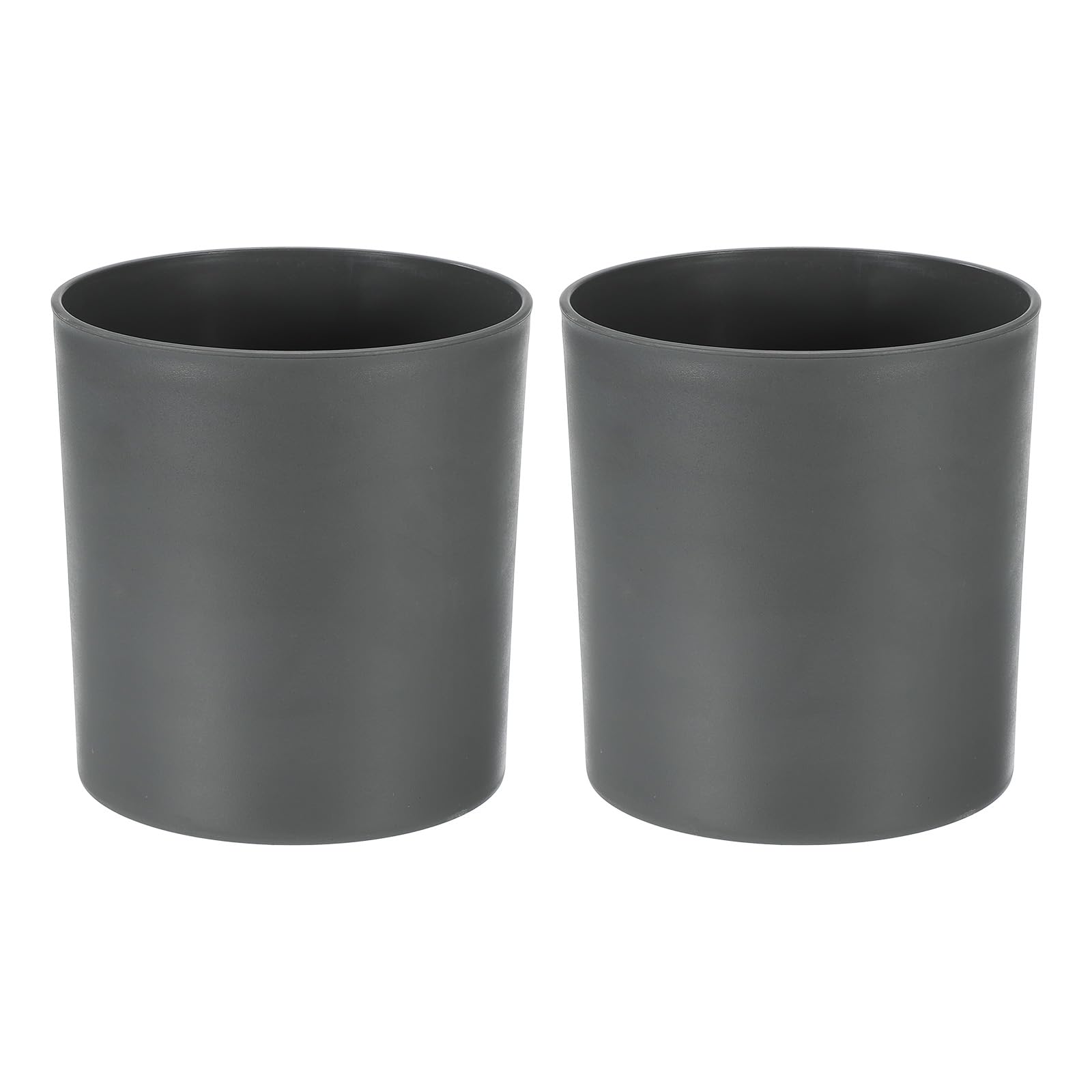 M METERXITY 2-Pack Plastic Plant Pots, 7 Inch Plastic Planters Round Flower Planter Containers Flower Pots for Indoor/Outdoor/Garden, Plant Holder [Gray]