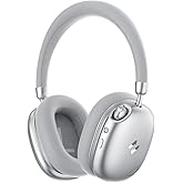 havit Space S1 Hybrid Adaptive Active Noise Cancelling Headphones Wireless, Over Ear Headphones, Bluetooth 6.0, 100H Playtime, LHDC Hi-Res Sound, Custom EQ via App, Travel, Office, Home, Silver