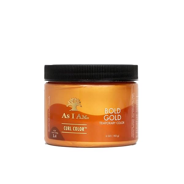 AS I AM CURL COLOR – BOLD GOLD – 6 OZ – TEMPORARY COLOR & CURLING GEL – MEDIUM HOLD – VEGAN & CRUELTY FREE