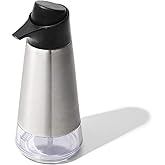 OXO Good Grips Stainless Steel Easy Press Soap Dispenser | 15 oz Capacity, One-Handed Press, Fingerprint-Resistant, Ideal for Kitchen and Bath