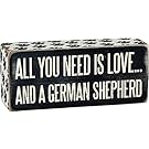 Primitives by Kathy Box Sign, 2.5-Inch by 6-Inch, German Shepherd