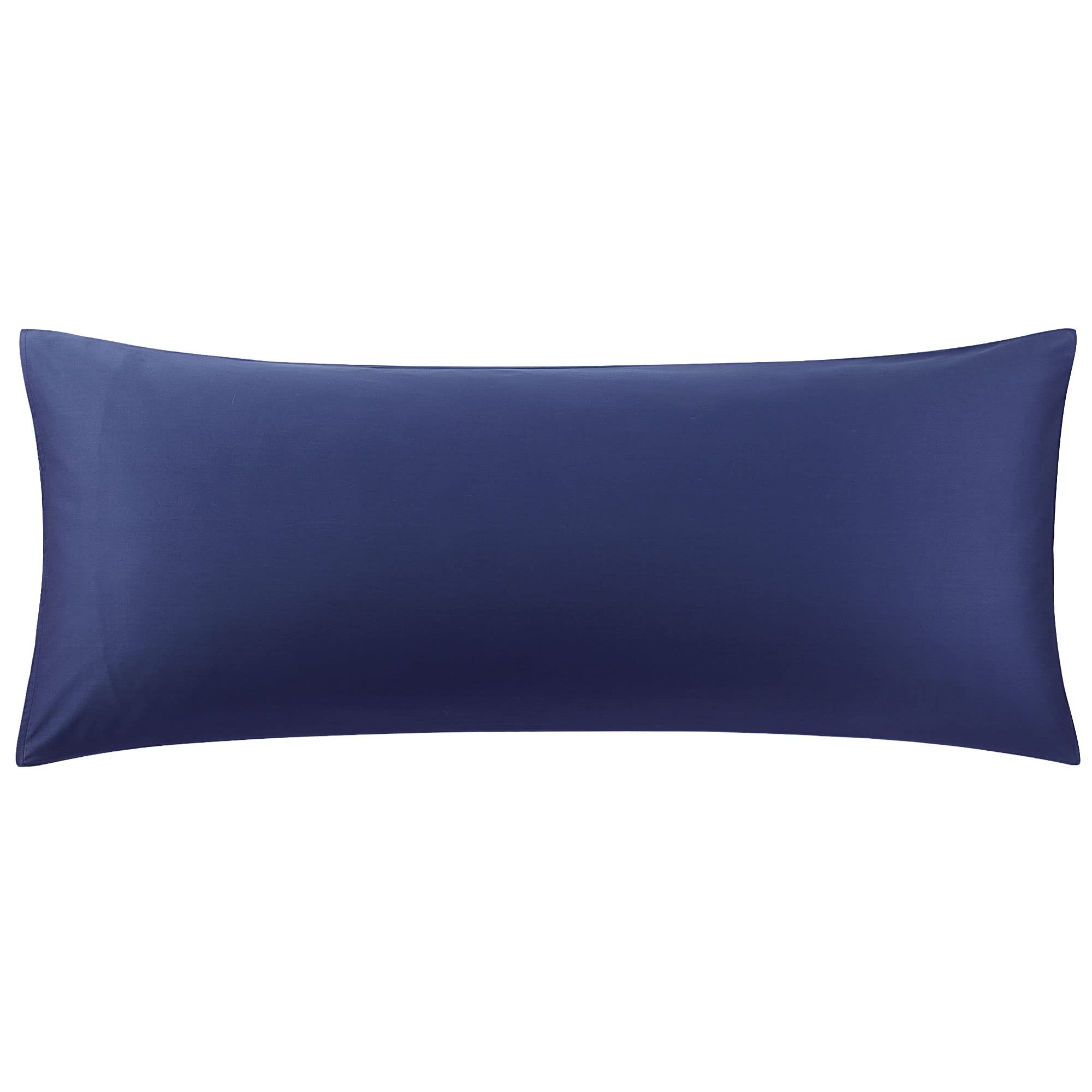 PiccoCasa 100% Cotton Body Pillowcase, Soft and Breathable Body Pillow Cover with Envelope Closure Bedroom Long Pillow Case Navy Blue 20"x48" (4ft)
