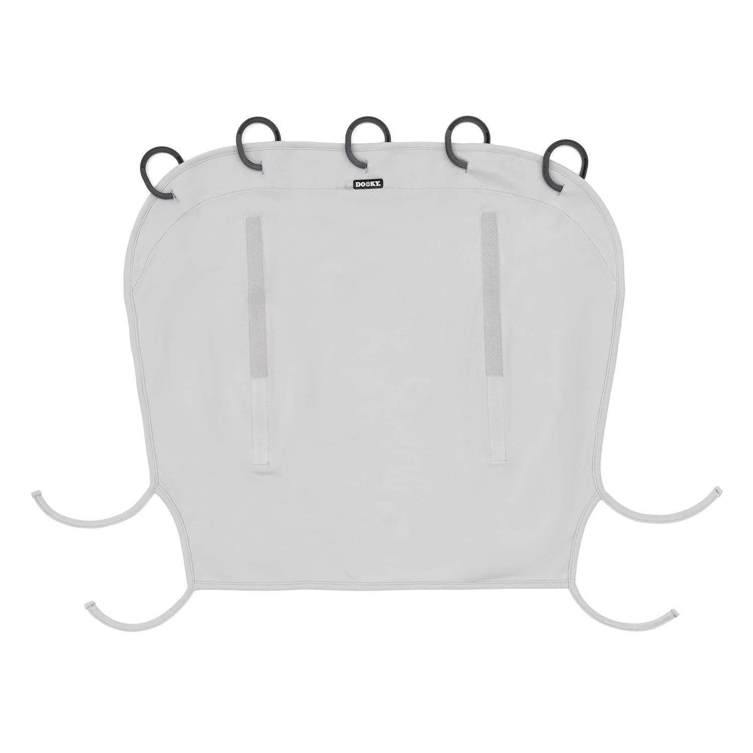 Dooky Sunshade for Baby Car Seat/ Pram/ Stroller/ Pushchair, Universal Fit, Protects from Sun, Wind and Light Rain, UPF 50+ UV Protection, Easy to Install and Wash, Plain Grey