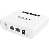 Xiiaozet LK100W Wireless Print Server, USB 2.0 Printer Sharing | Convert USB printers to network printers via Ethernet or WiFi; share one printer with multiple computers