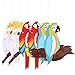 9 Pieces Tropical Bird Decorations Parrot Birds Honeycomb Centerpieces Hawaii Theme Party Colorful Bird Party Decorations for Tiki Luau Hawaiian Party Supplies
