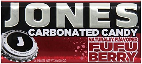 Jones Soda Candy Fufu Berry Carbonated Candy, 0.89-Ounce Tins (Pack of 12)