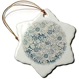 3dRose Romantic Soft Blue and White Roses Vintage