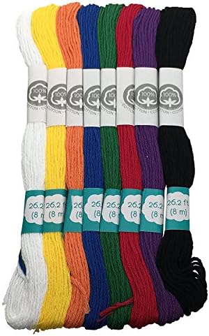 Embroidery Floss 100% Cotton 8 Colors Basics
