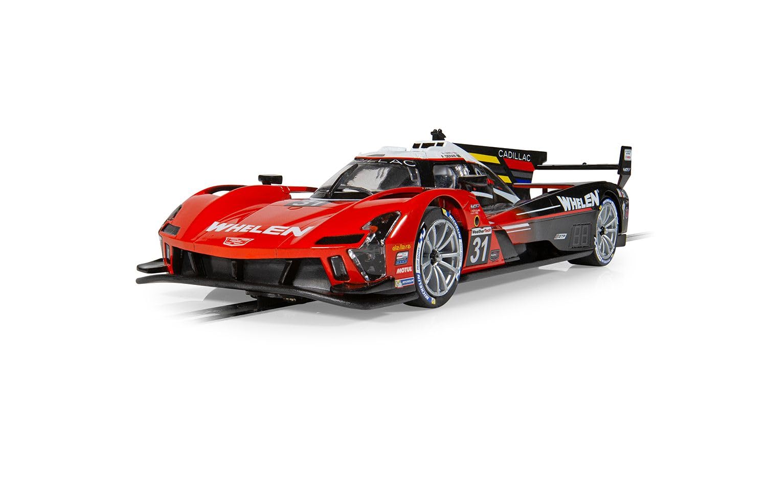 Scalextric Cars - C4515 Cadillac V-Series.R - Whelen Engineering - Toy Slot Car for use with Race Tracks or Set - Small Kids Gift Ideas for Boy/Girl Ages 3 Accessories, Red — image 1