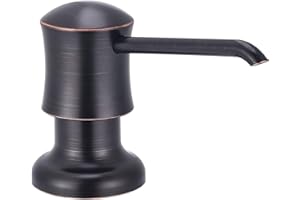 SAMODRA Sink Soap Dispenser for Kitchen Oil Rubbed Bronze Dish Lotion Dispenser 12 OZ Bottle Built in Design Refill from The Top