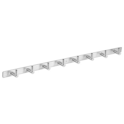 Amzdeal Hakenleiste Kleiderhaken rostfreier Edelstahl platzsparender Mehrzweckhaken für die Wandgaderobe, Garderobenhaken Wan