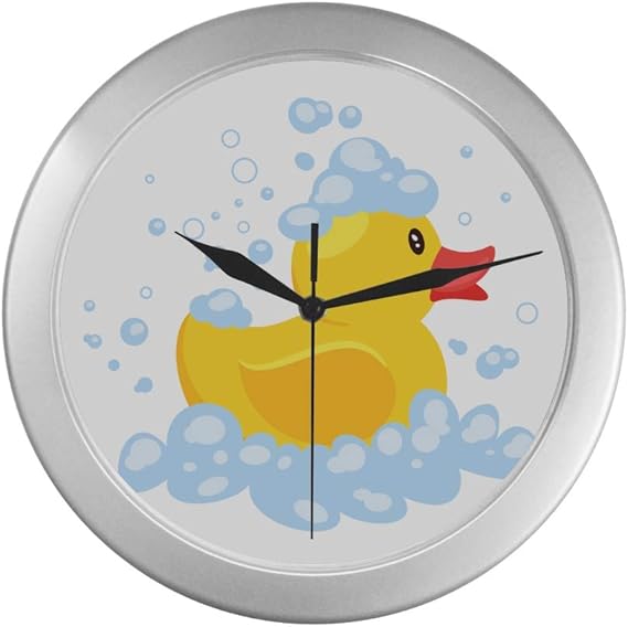 RYUIFI Relojes de Pared Alrededor de un Grupo de Patos de Goma