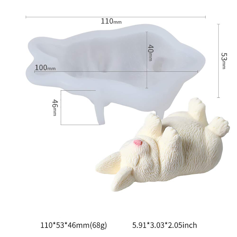 Paquet De 2 Lapin Mousse Gateau Moule En Silicone Cartoon Moule Animal Creme Glacee Moule Creme Glacee Outils De Cuisson Diy Facile A Demouler Et Facile A Nettoyer Yilans Moule Silicone 3d