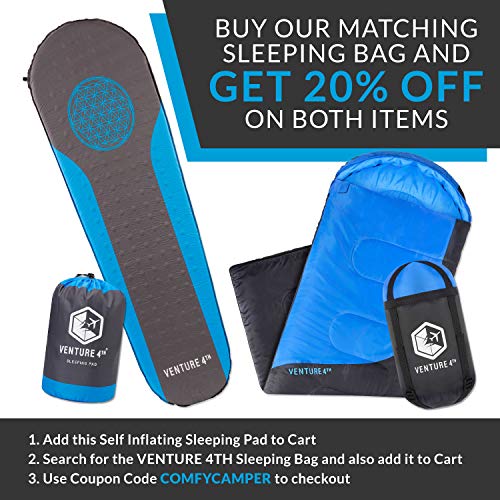 Self Inflating Sleeping Pad No Pump or Lung Power Required Warm