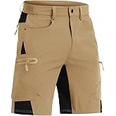 CRYSULLY Men's Hiking Cargo Shorts Outdoor Summer Lightweight Quick Dry Casual Shorts with 5 Pocket