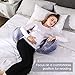Chilling Home Pregnancy Wedge Pillow, Velvet Maternity Wedge Pillow For Side Sleeping, Newborn Lounger Pregnancy Side Sleeper Pillow for Belly Support, Grey