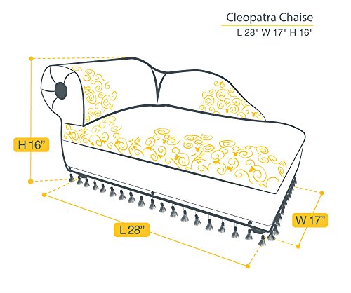 Keet Cleopatra Chaise Elegant Gold Pet Bed