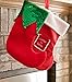 Soft Plush Cloth Hanging Christmas Stocking | For Kids, Teens, Adults | Red and White Letter to Santa Holiday Decor Theme | Perfect for Small Gifts, Stocking Stuffers, & Candy | 16.5