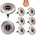 MOICO Solar Ground Lights, 16 LED Solar Garden Lights Waterproof in-Ground Lights, Outdoor Solar Powered Disk Lights for Lawn, Pathway, Yard, Step and Walkway - 8 Pack(Warm Yellow)