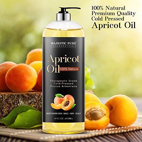 MAJESTIC PURE Apricot Oil, 100 Pure and Natural, ColdPressed, Apricot