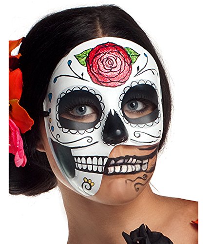 Party King Women's Day of The Dead 3/4 Costume Accessory Mask
