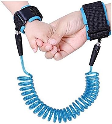 DK FENG Baby Child Anti Lost Wrist Link Safety Velcro Wrist Link, Safety Harness Strap Leash Walking Hand Belt-2.5M (Blue)