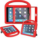 AVAWO Kids Case for iPad Mini 1 2 3 - Built-in Screen Protector Light Weight Shock Proof Handle Stand Kids Cover for iPad Mini 1st Gen, iPad Mini 2nd Gen, iPad Mini 3rd Generation - Red