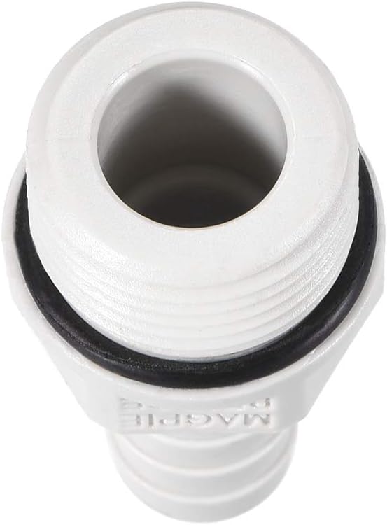 sourcing map PVC Barb Hose Fitting Connector Adapter 12mm or 15/32" Barbed x 1/2" G Male Pipe 2pcs, Grey, 15/32" x G1/2 - Image 5