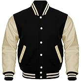 Bitling Varsity Letterman Baseball Bomber Jackets Genuine Leather Sleeves & Multi Wool Color Options