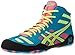 Asics Men's JB Elite Wrestling Shoe,Teal/Flash Yellow/Pink,9.5 M US/42 EU