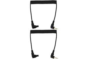 Create idea 2Pcs 2.5mm to C3 Timer Remote Shutter Release Cable Compatible with Canon 7D 6D 5D 5DII 5DIII Camera