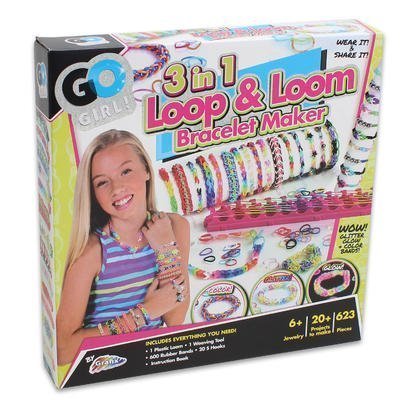 Rubber Band Bracelet Maker Kit Set for Kids / Girls with Glow in the Dark, Glitter, and Color Jewelry Bracelets 623 Pieces