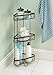 mDesign Free Standing Bathroom or Shower Corner Storage Shelves for Towels, Soap, Shampoo, Lotion, Accessories - 3 Tier, Bronze