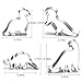 Dinosaur Cookie Cutter Set - 10 Pcs - Brontosaurus,Camarasaurus,Stegosaurus,T-Rex,Triceratops,Pterodactyl and Dinosaur Footprint Cookie Cutter mold for Kids Birthday and Dinosaur Party Supplies Favors