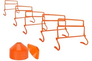 Kvittra Adjustable Speed Training Hurdles Fitness & Speed Training Equipment with Agility Ladder - Plyometric Fitness & Speed Training – Hurdle/Obstacles for Soccer, Football, Track & Field