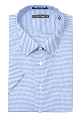 damon dress shirts Damon Men's LS Light Blue Dress Shirt, Size 16-34/35 Ultra Pinpoint Cotton  Blend