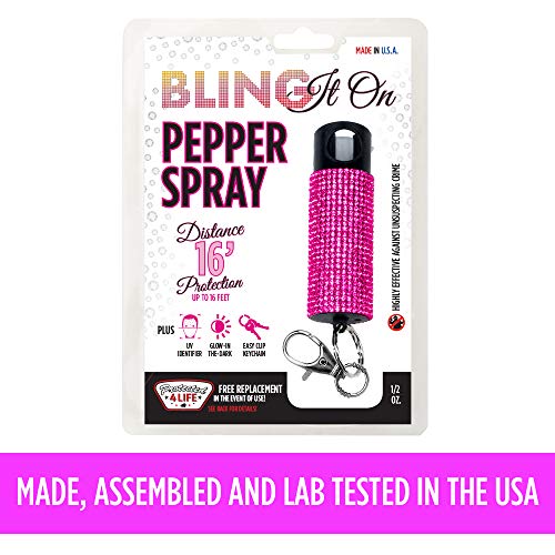 Guard Dog BlingitOn Pepper Spray Fashionable Key Holder 16ft (5m